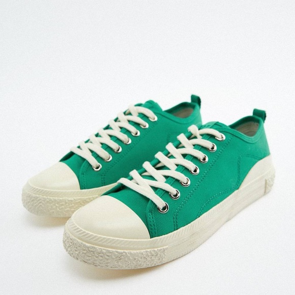 Zara Shoes - Zara Canvas Athletic Sneakers - Green